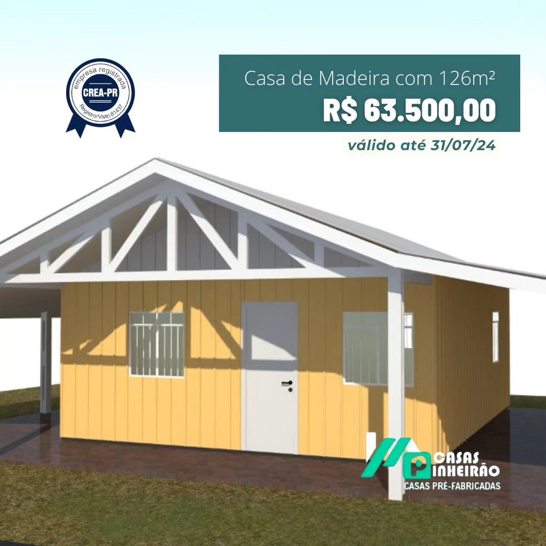 Casas Pinheirão: Sua Casa Nova te Espera!  Visite nossa loja em Pinhais e conheça nossos projetos de casas pré-fabricadas