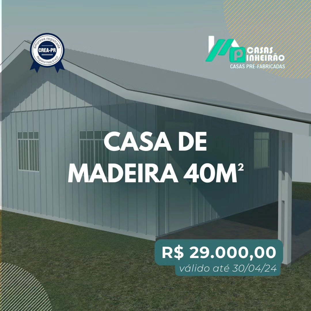 Precisando de uma casa nova? A Casas Pinheirão te ajuda! Nossa loja fica na Av. Jacob Macanhan, 1369 - Pinhais